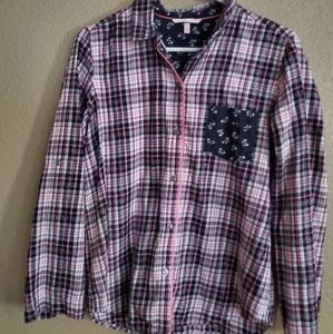 Victoria’s Secret VS Plaid Flannel Pajama Set Top Bottom